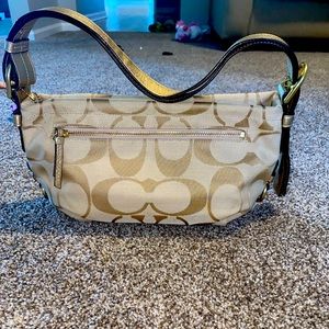 Coach Signature East West Small Duffel Shoulder Bag F15068 Handbag Purse